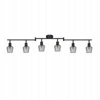 STRAHLER Franziska 6-flammig 122/20/10 cm - Schwarz, Metall (122/20/10cm) - Nettlife