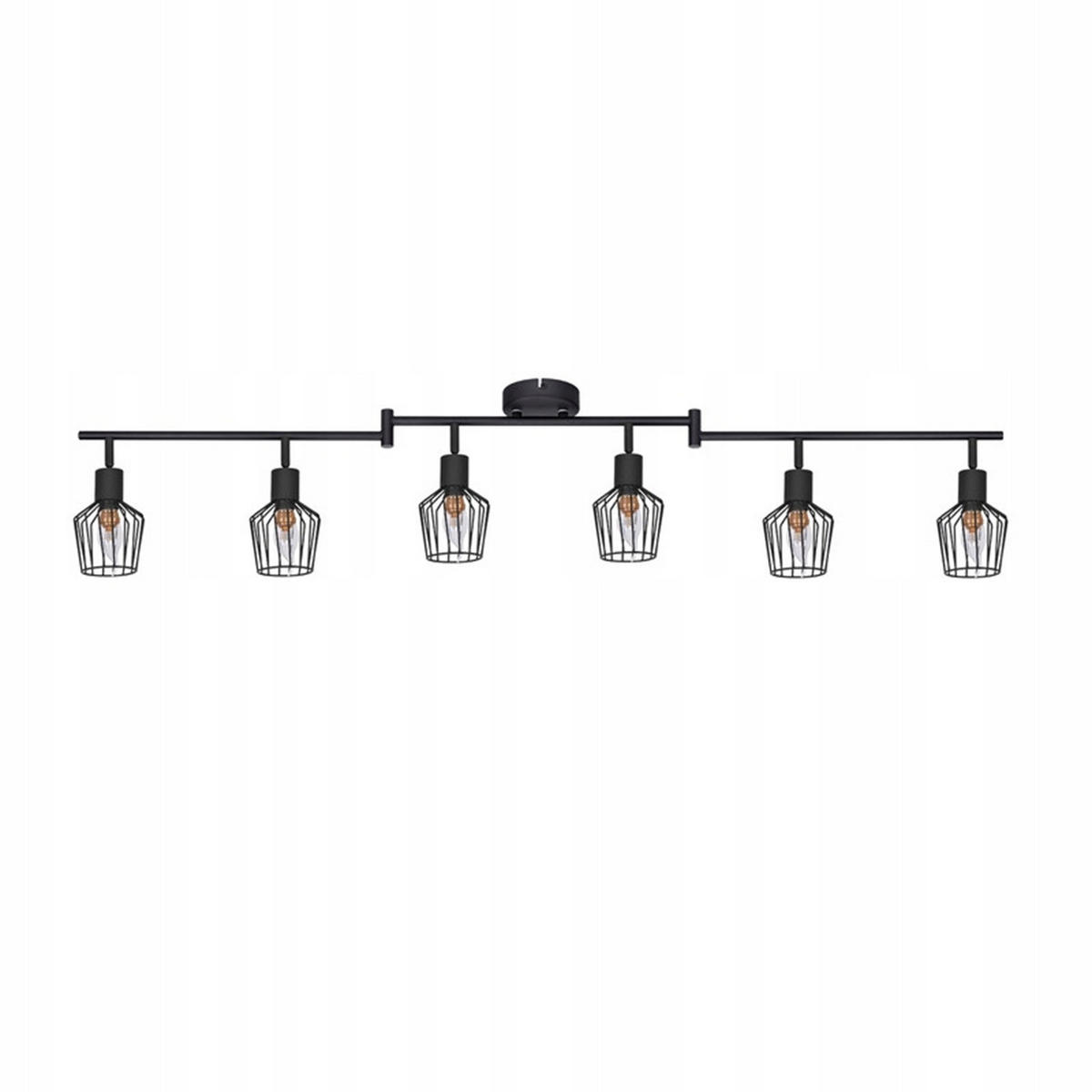 STRAHLER Franziska 6-flammig 122/20/10 cm - Schwarz, Metall (122/20/10cm) - Nettlife