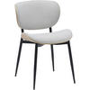 STUHL Stoff natura/creme - Eukalyptusholzfarben/Creme, Textil/Metall (50/80/54cm) - CLP