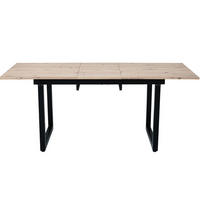 ESSTISCH aus MDF 140/180x80x75 cm Schwarz/Natur ausziehbar im Industriestil mit stabilem Metallgestell - Eichefarben, Holzwerkstoff (180/80/75cm) - Modfu