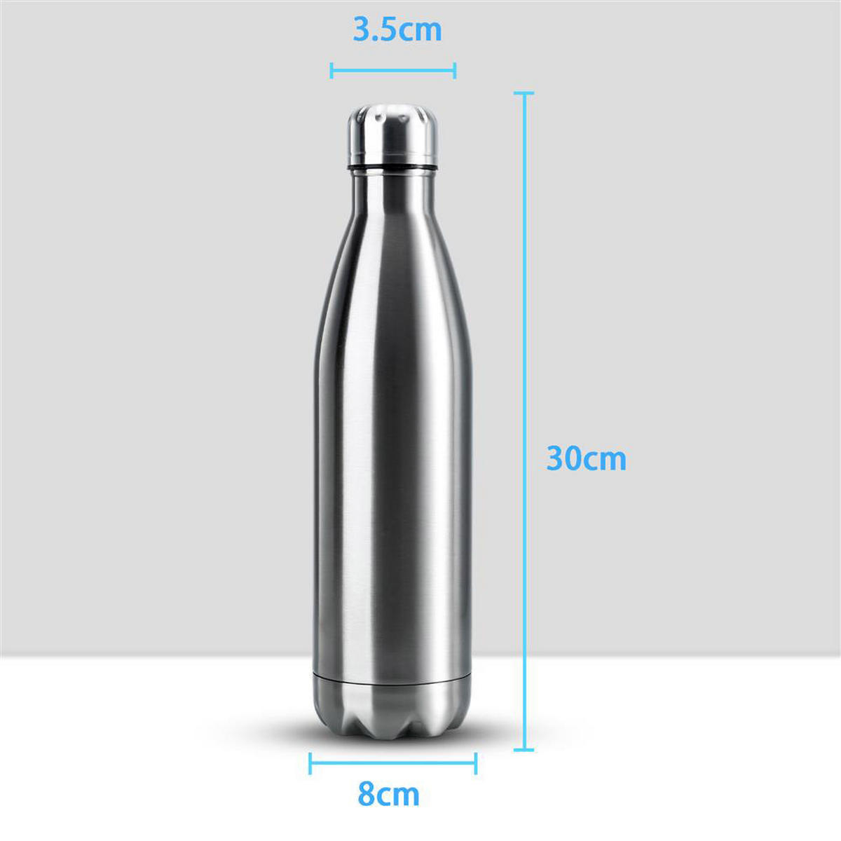 THERMOSKANNE 1 Liter Auslaufsicher - Silberfarben, Metall (0.75L) - Intirilife