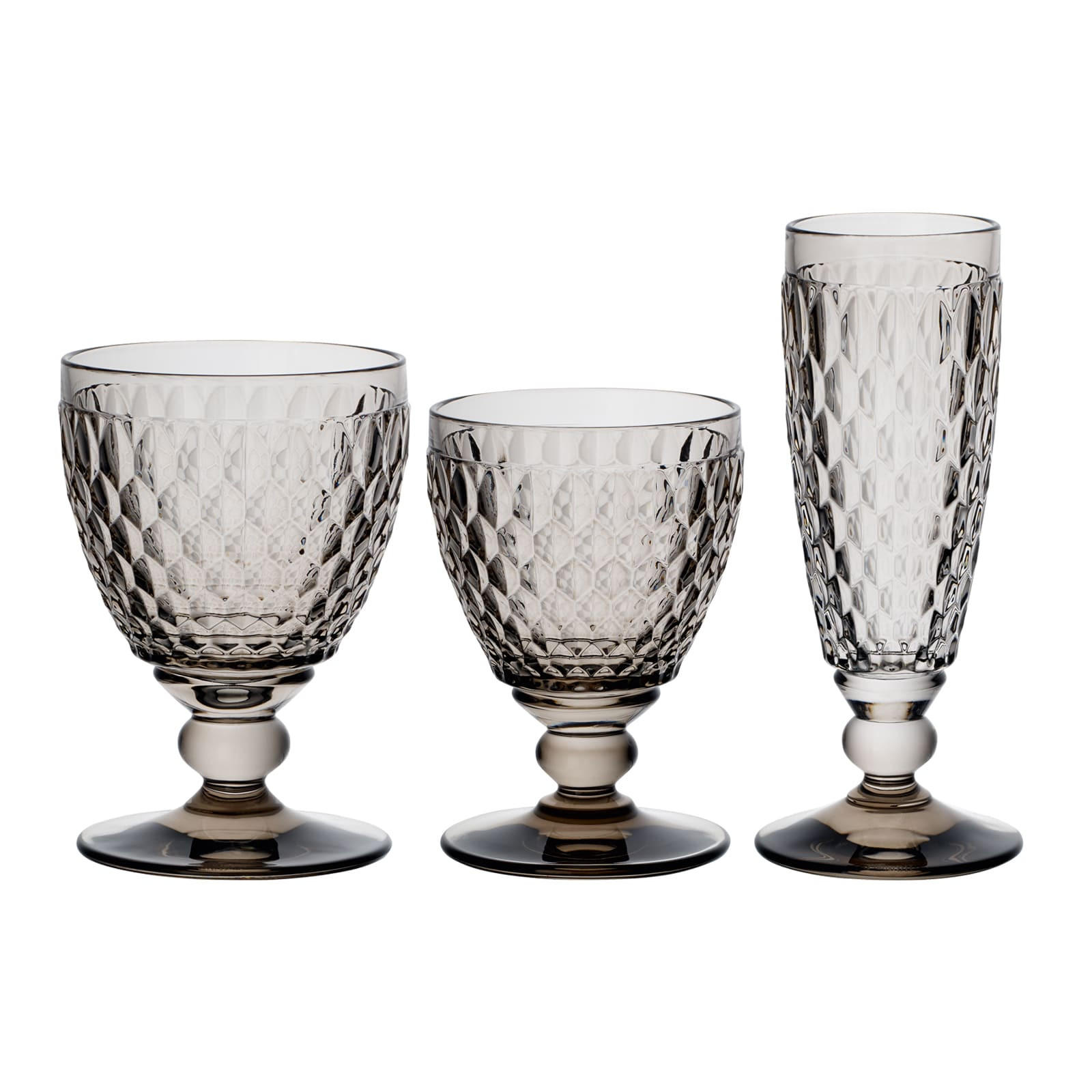 WEIN- & SEKTGLÄSER Boston Coloured Smoke 12er Set - Grau, Glas - Villeroy & Boch
