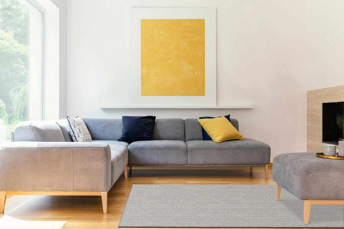 TEPPICH für Innen und Außen grau - Grau, Textil (120/170cm) - AFK Living