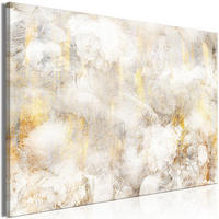 KUNSTDRUCK Weiß 120/80 cm - Goldfarben/Weiß, Textil (120/80cm) - KUNSTLOFT