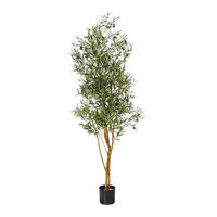 KUNSTBAUM Künstlicher Olivenbaum - Elsbeth 180 cm - Grün, Kunststoff (180cm) - aplanta