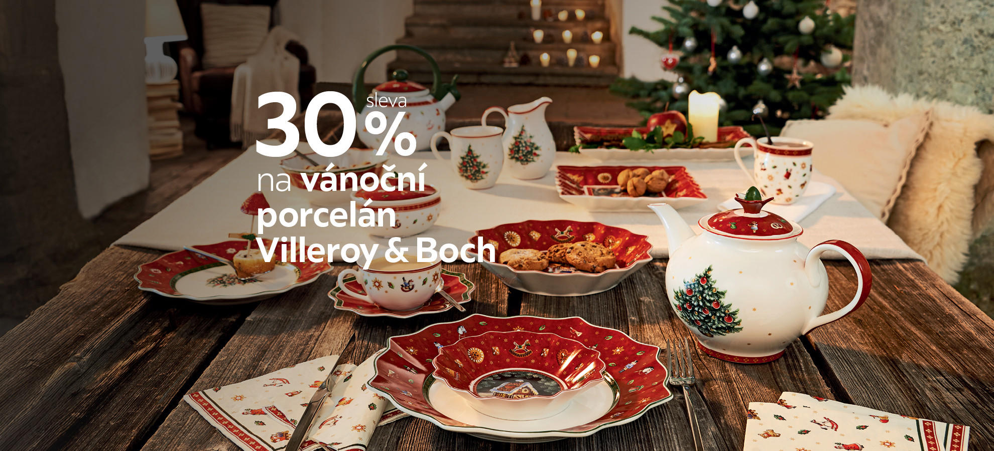 30 % na vánoční porcelán Villeroy & Boch