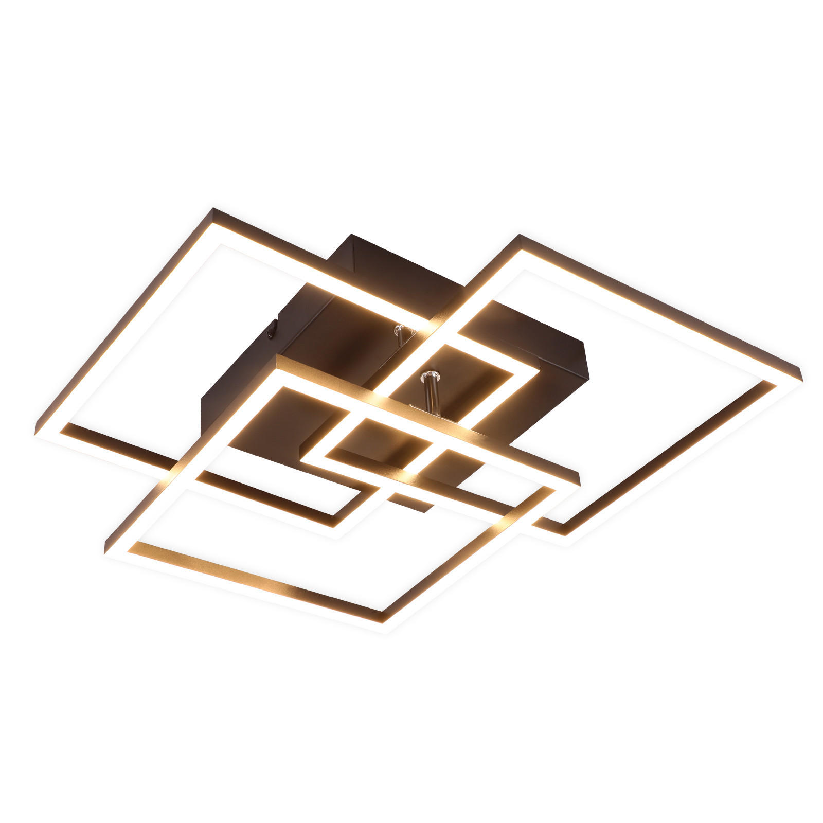 ZMH Led-Deckenleuchte Schwarz 40x9x40 cm