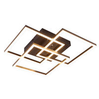 LED-DECKENLEUCHTE Schildfluch 40.0/9.0/40.0 cm - Schwarz, Metall (40/40/9cm) - ZMH