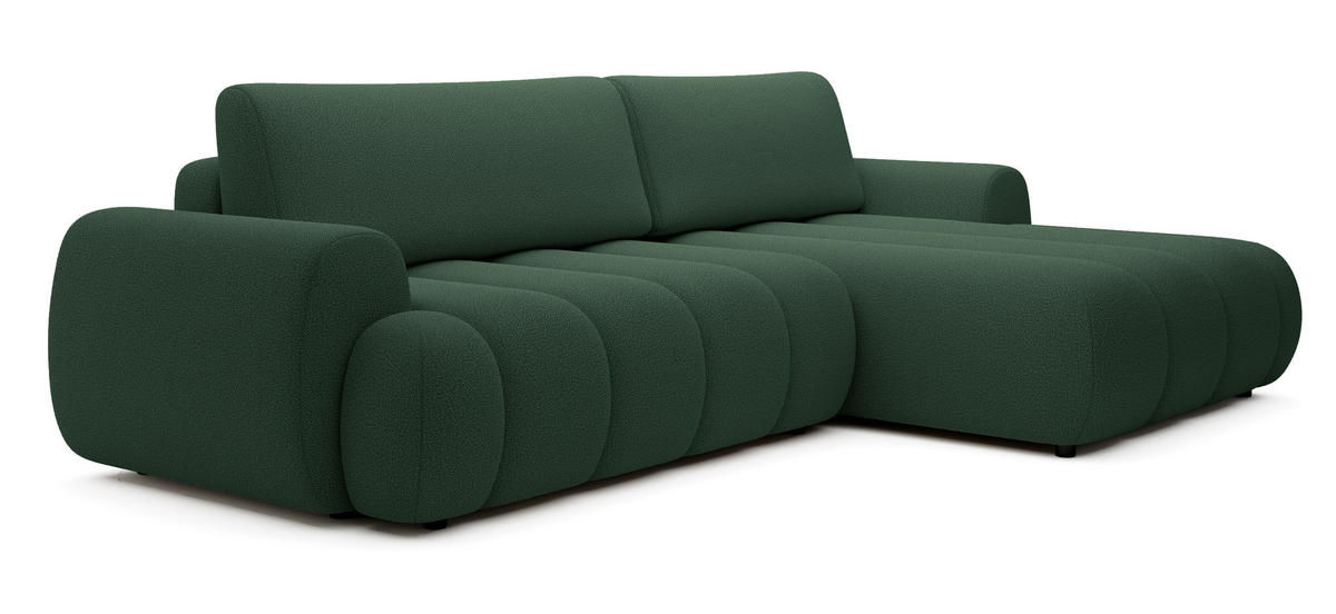 ECKSOFA mit Bettkasten Puro 270 cm, Rechts, Grün - Grün, Holz (168/272cm) - Emporius