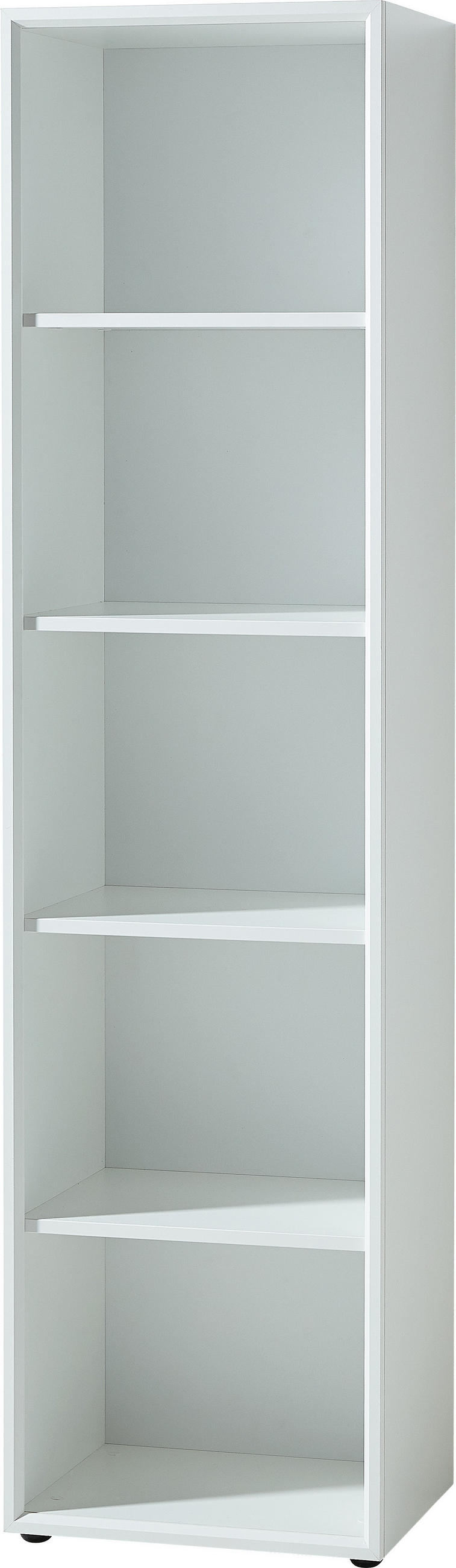 AKTENREGAL hoch schmal MUENCHEN 50x37x196 cm | 5 Ordnerhöhen | Weiß - Weiß, Holzwerkstoff (50/196/37cm) - KADIMA DESIGN