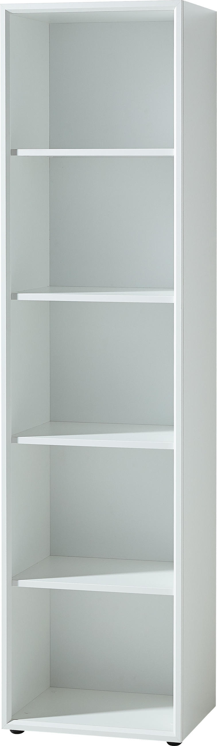 AKTENREGAL hoch schmal MUENCHEN 50x37x196 cm | 5 Ordnerhöhen | Weiß - Weiß, Holzwerkstoff (50/196/37cm) - KADIMA DESIGN