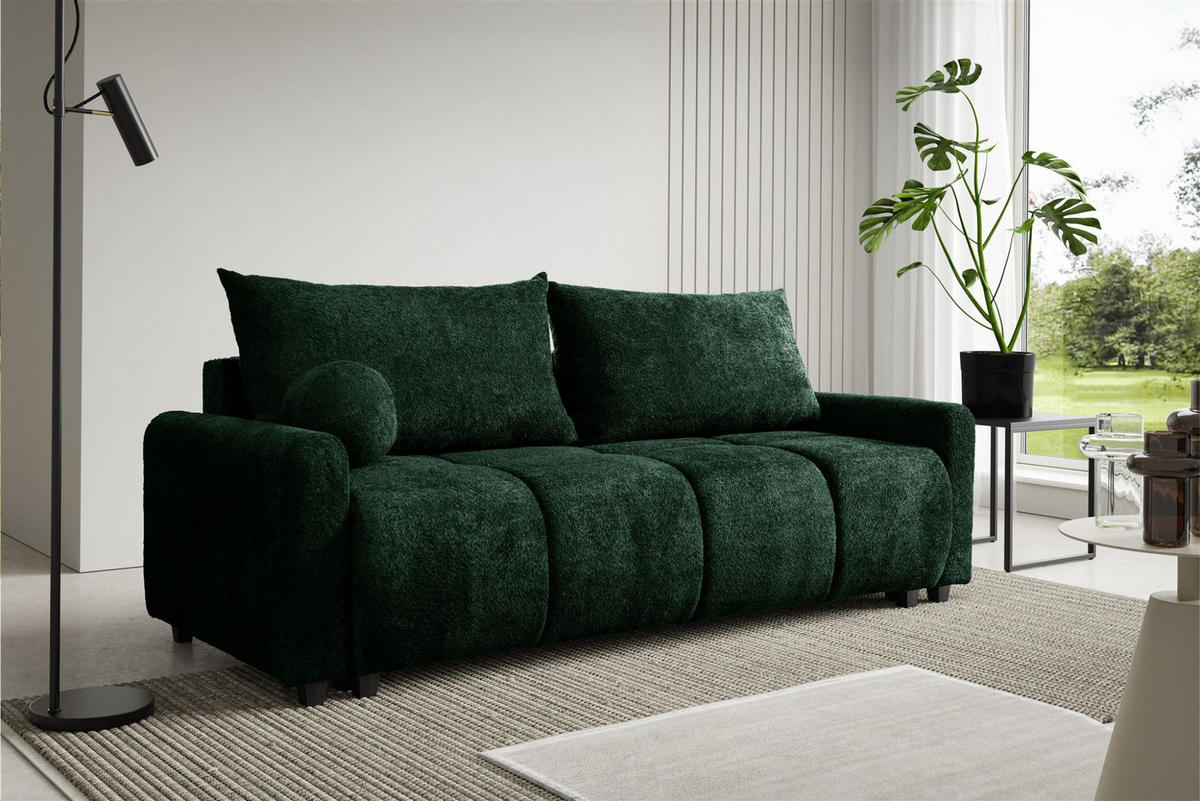 SCHLAFSOFA Giana - Grün, Holzwerkstoff/Textil (230/100/100cm) - Fun Möbel