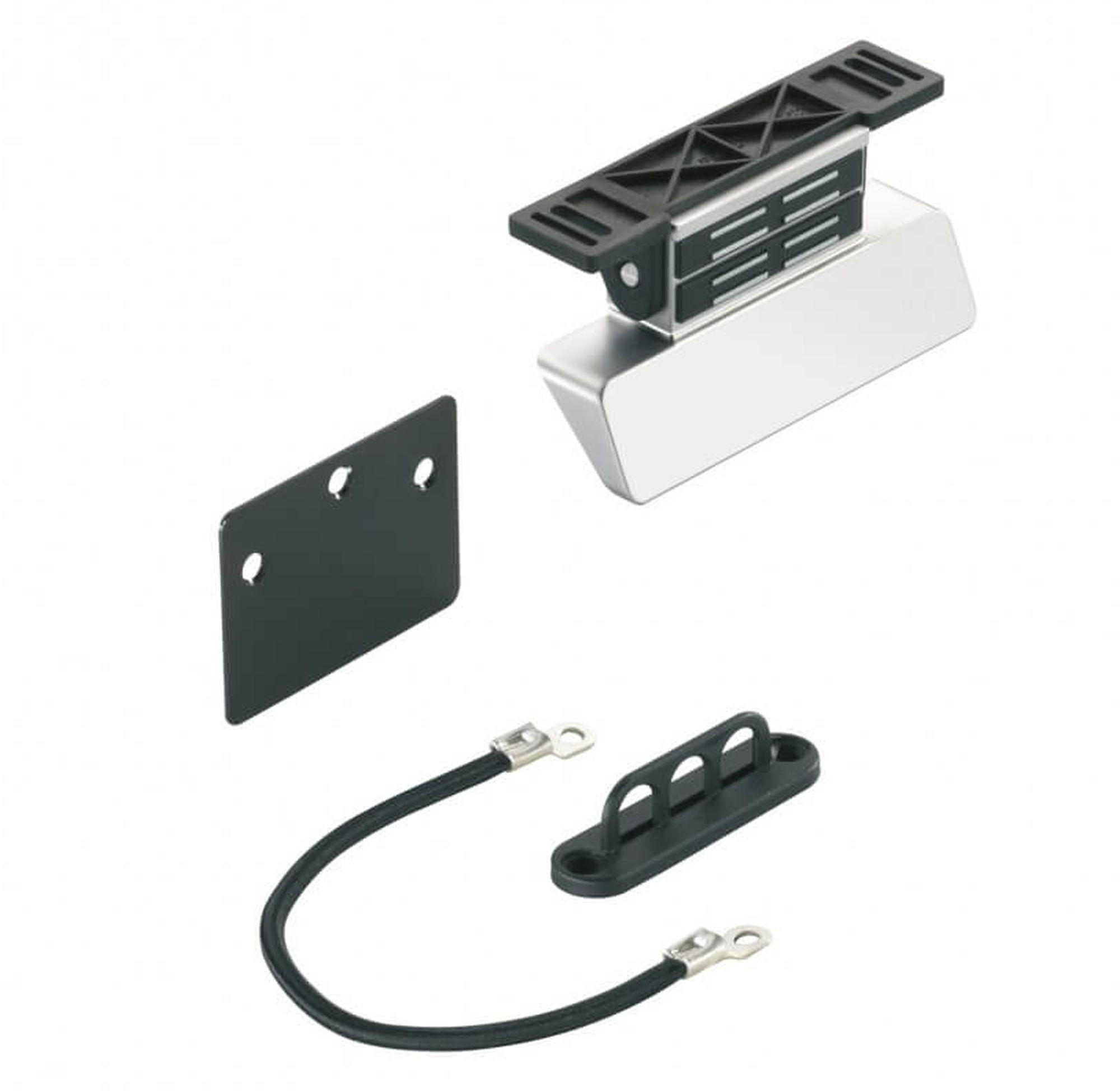 FUSSHEBEL Hailo Kick and Go für Mülleimer mit Frontauszug + Schubladen - Grau, Metall (12.2/6/1cm) - Hailo