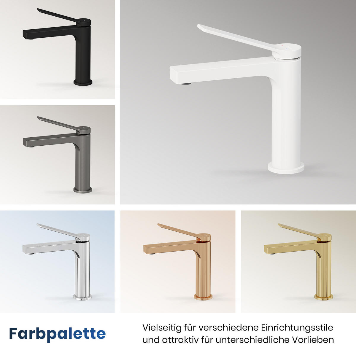 WASCHTISCHARMATUR mit Spulen-Zertifiziertem Filterelement Weiß Matt - Weiß, Metall (17.3/4.6/19.5cm) - EMKE