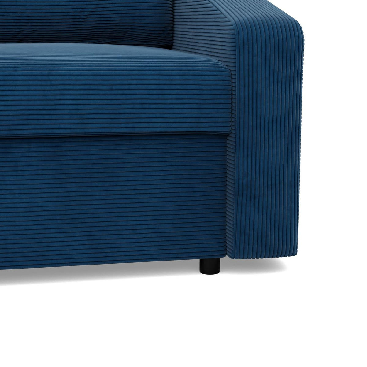SOFA 3-SITZER MIT SCHLAFFUNKTION NEO, Cord - Dunkelblau - Blau, Textil (220/85/92cm) - Mebligo