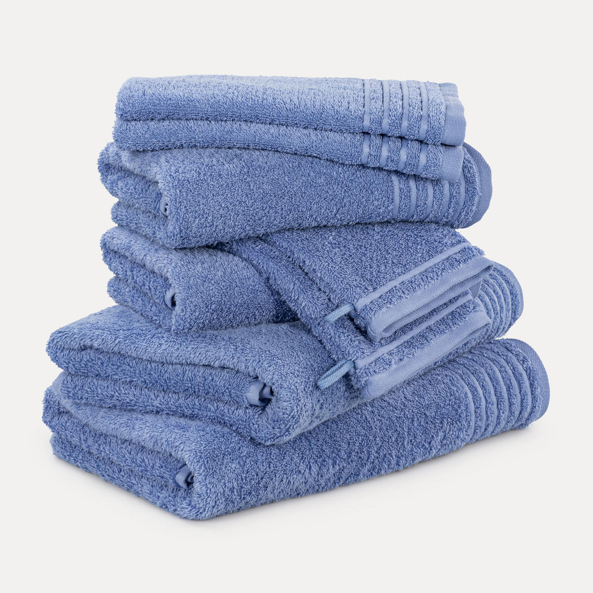 HANDTUCHSET NEW CLASSIC 8-TLG - Hellblau, Textil (50/100cm) - MÖVE