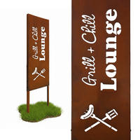 EDELROST-GARTENDEKO - Braun, Metall (1.5cm) - Relaxdays