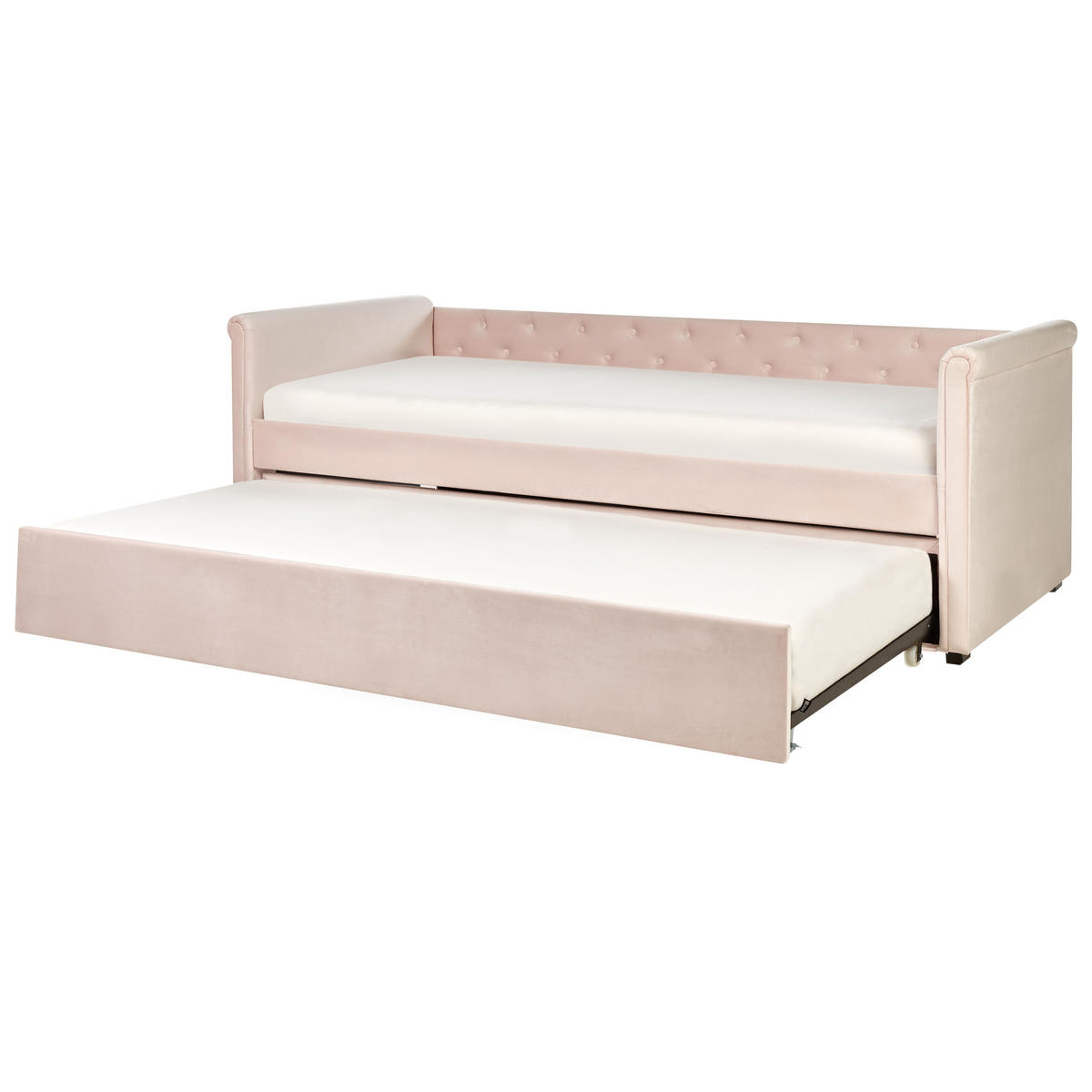 TAGESBETT Rosa 90-200 cm Libourne - Pink, Holz/Textil (90/200cm) - Beliani