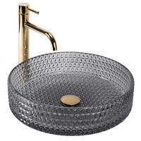 AUFSATZWASCHBECKEN Rea Cristal Grey 39 - Grau, Keramik (39/11.5/39cm) - REA