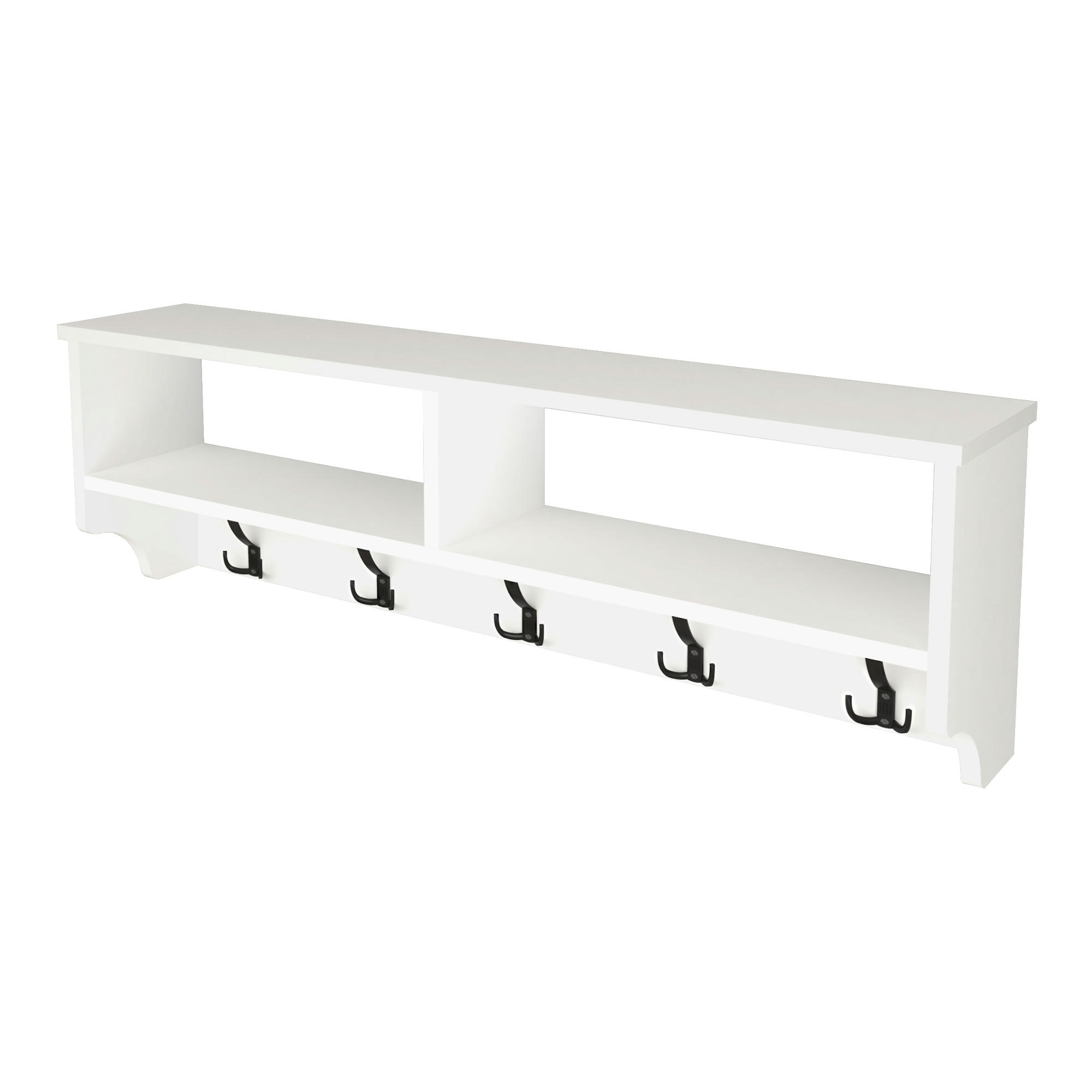 WANDGARDEROBE Åstorp - Weiß, Holzwerkstoff (120/37/22cm) - [en.casa]