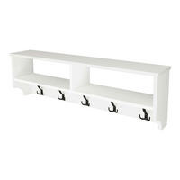 WANDGARDEROBE Åstorp - Weiß, Holzwerkstoff (120/37/22cm) - [en.casa]