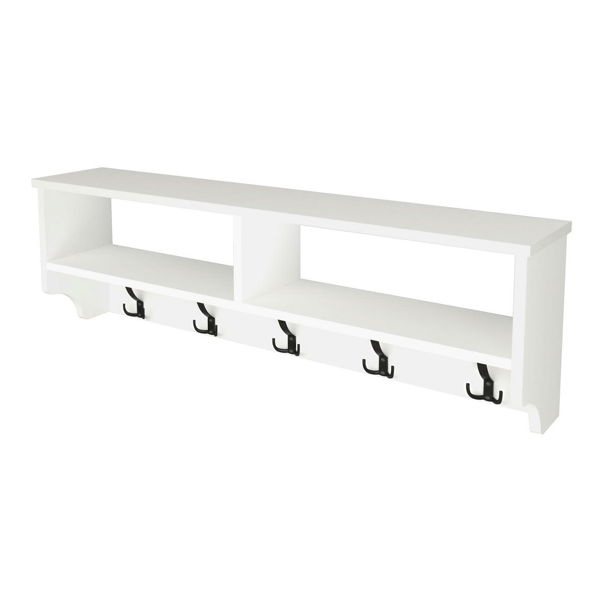 WANDGARDEROBE Åstorp - Weiß, Holzwerkstoff (120/37/22cm) - [en.casa]