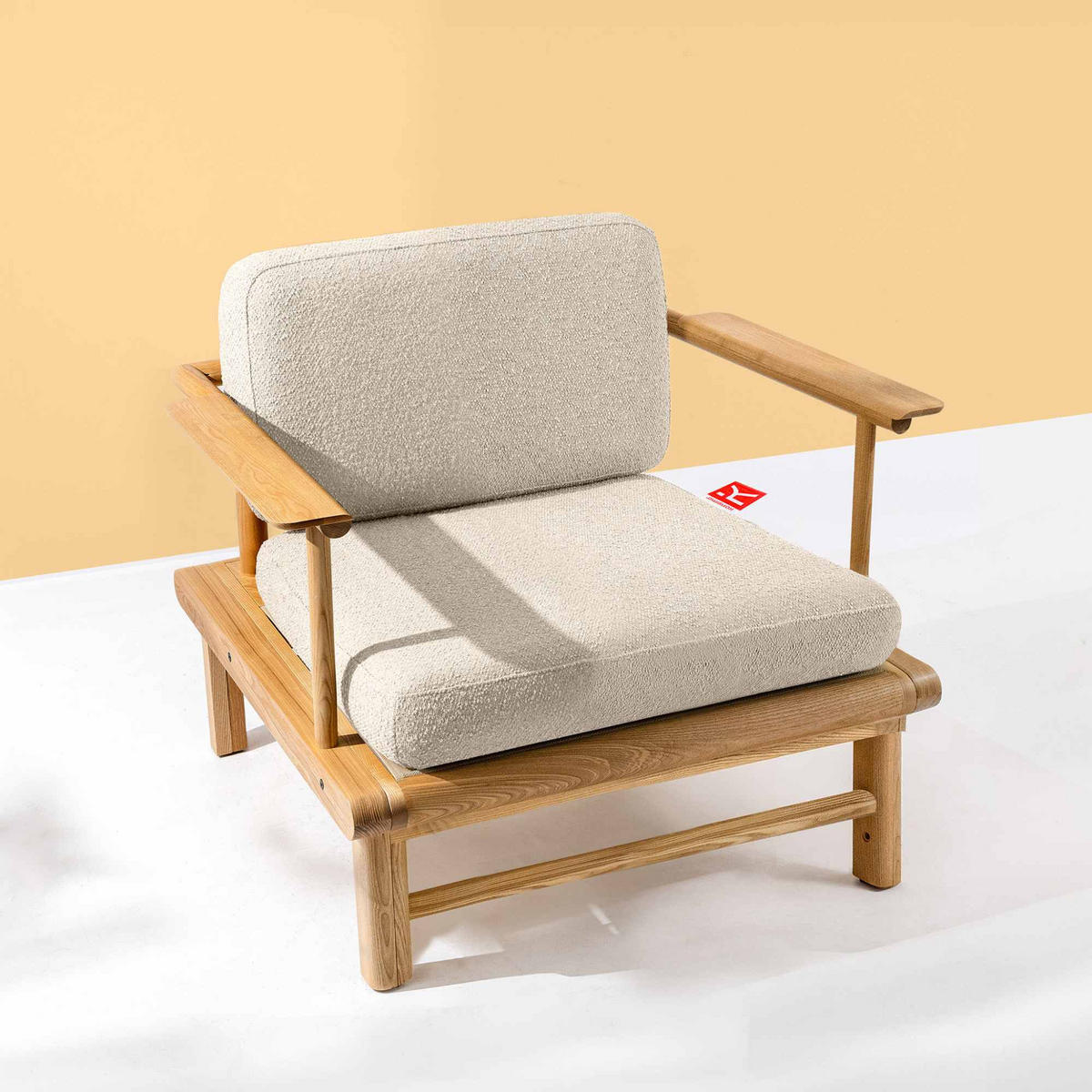 GARTENSTUHL ATREDA - Creme, Holz/Textil (91/80/80cm) - KONSIMO®