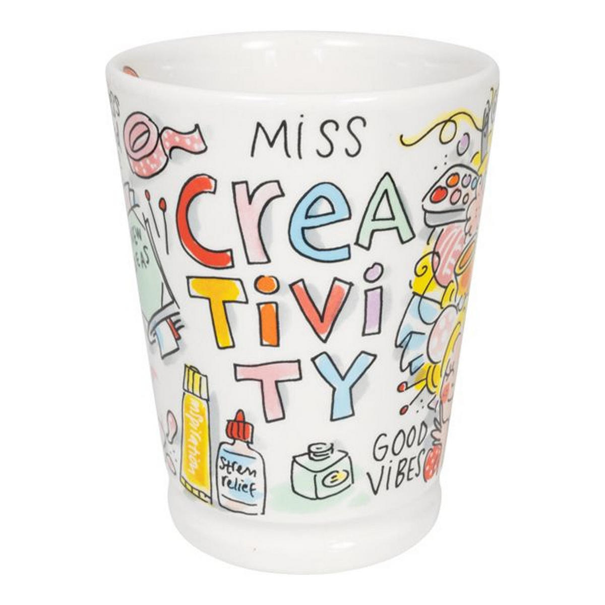 XL-BECHER Fräulein Kreativität in Bunt - 500 ml - Multicolor, Keramik (0.5L) - Blond Amsterdam