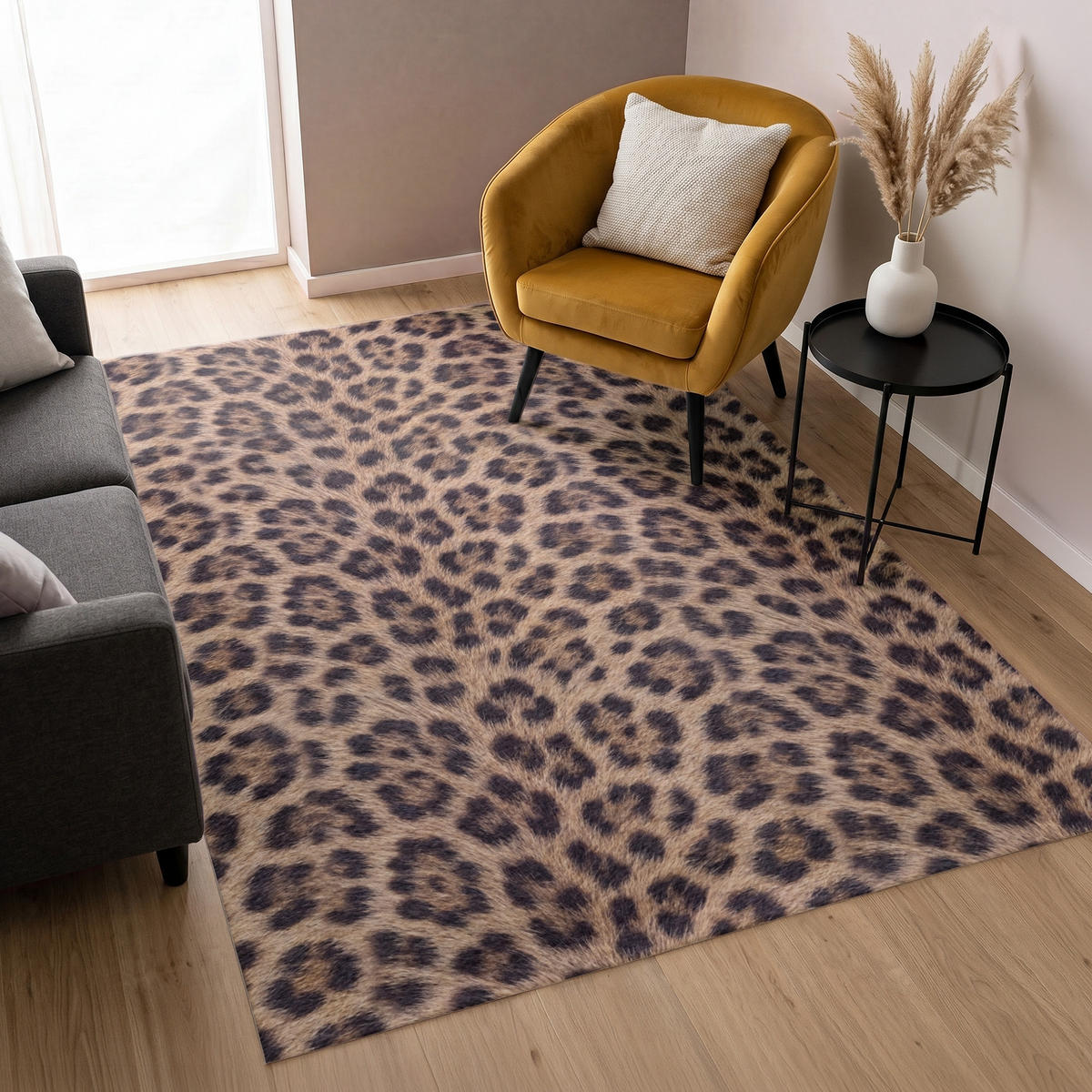 KOBERCE - Leopard - Kabát - Klasický - Hnedý - 140x200 cm - hnedá, textil/plast (140/0.4cm) - OnlyWow