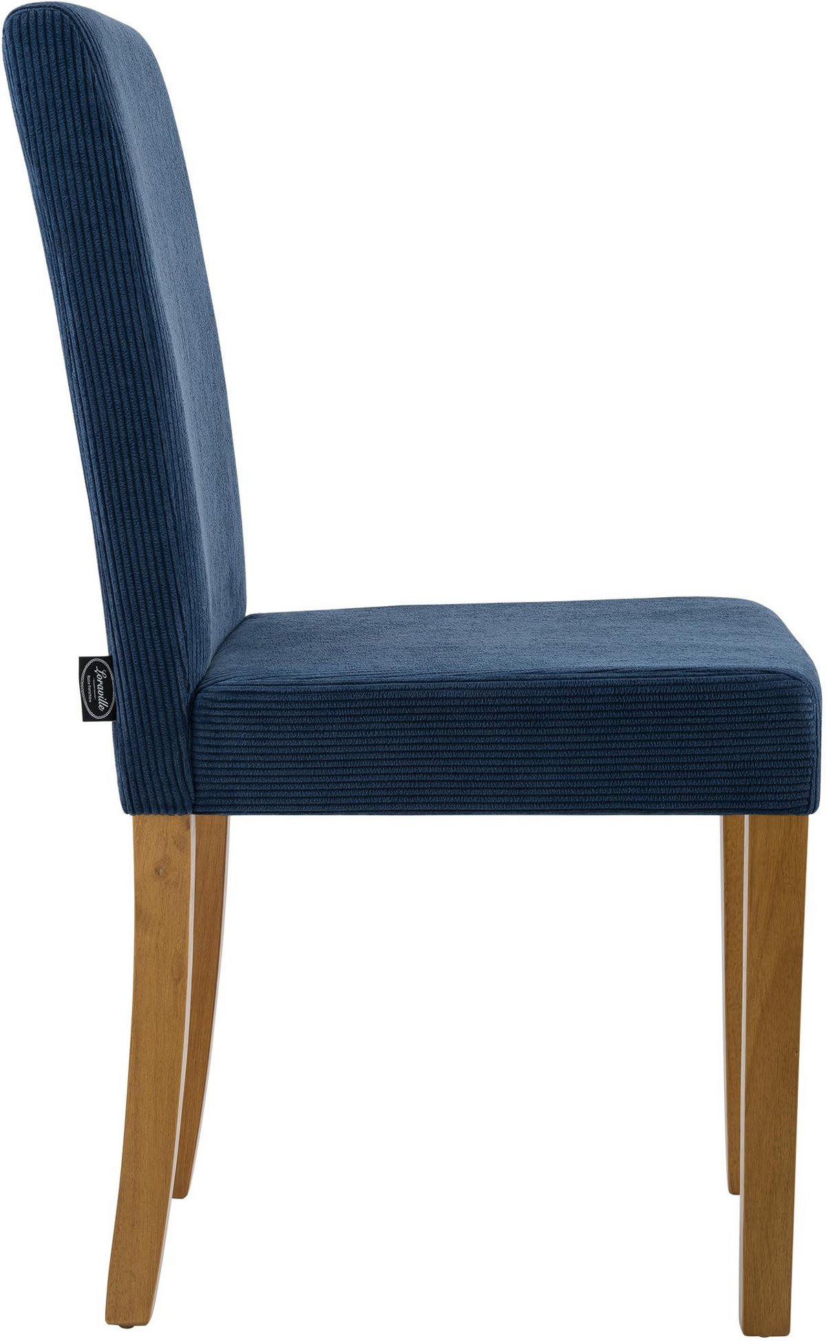 ESSZIMMERSTUHL 2er Set Dalan Cord Blau Antik-Hell Wohnzimmerstuhl - Blau, Textil (41/91/47cm) - DELUKE