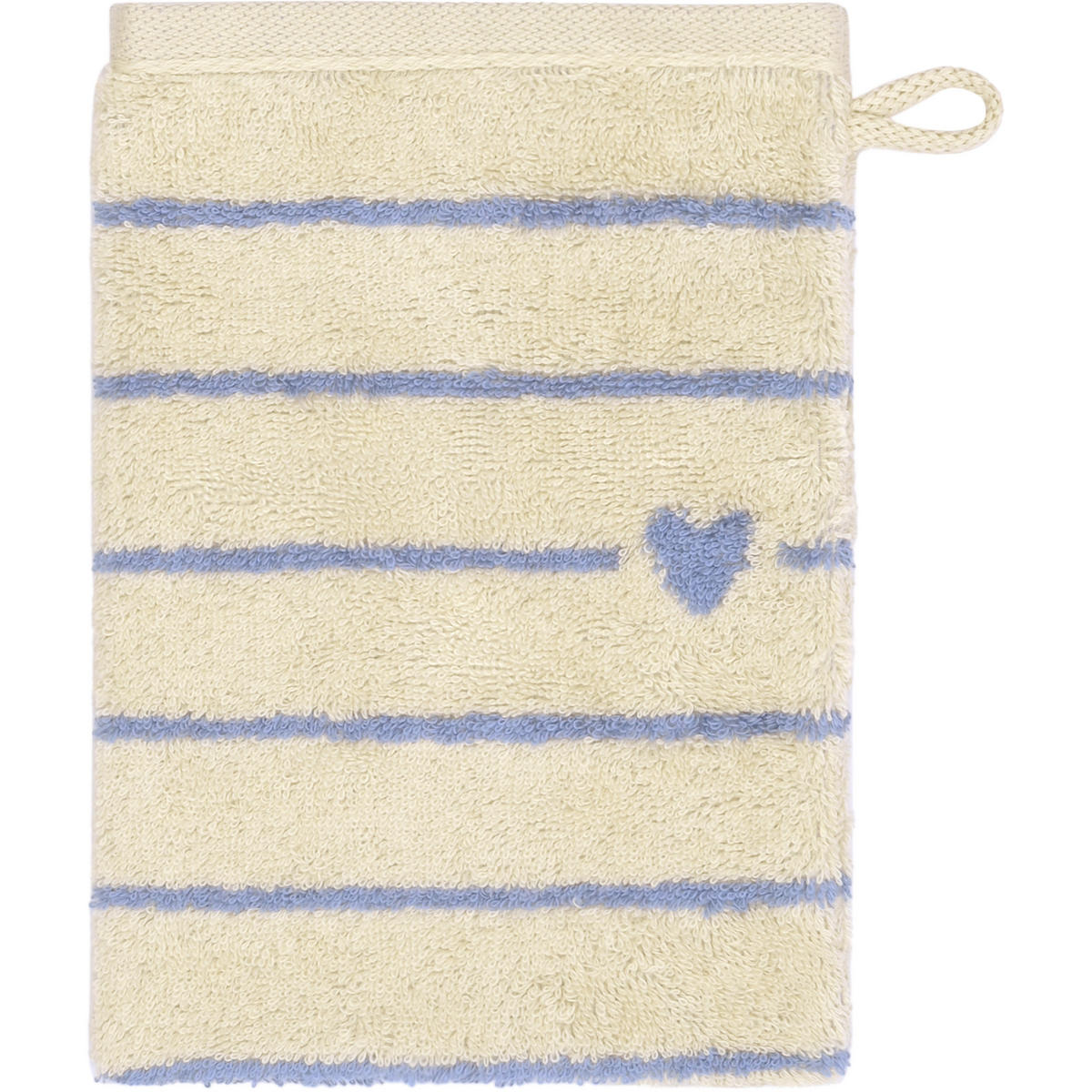 WASCHLAPPEN HEART BEATS LINES & HEARTS 6276 CAPRI - 31 - Blau, Textil (16/22cm) - Cawoe