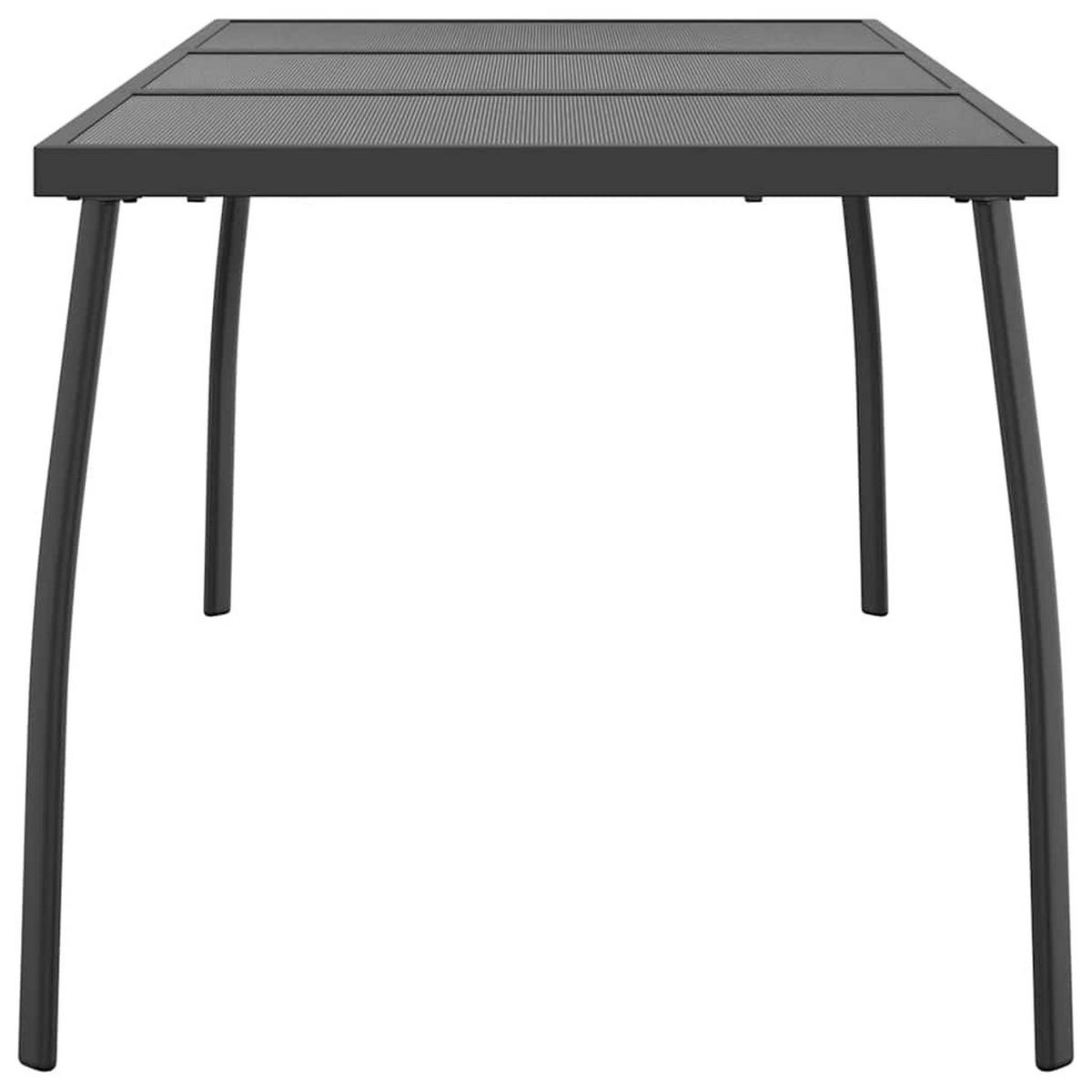 GARTENTISCH mit Mesh-Design, 165/80/72 cm, aus Stahl, Anthrazit - Anthrazit, Metall (165/80/72cm) - vidaXL