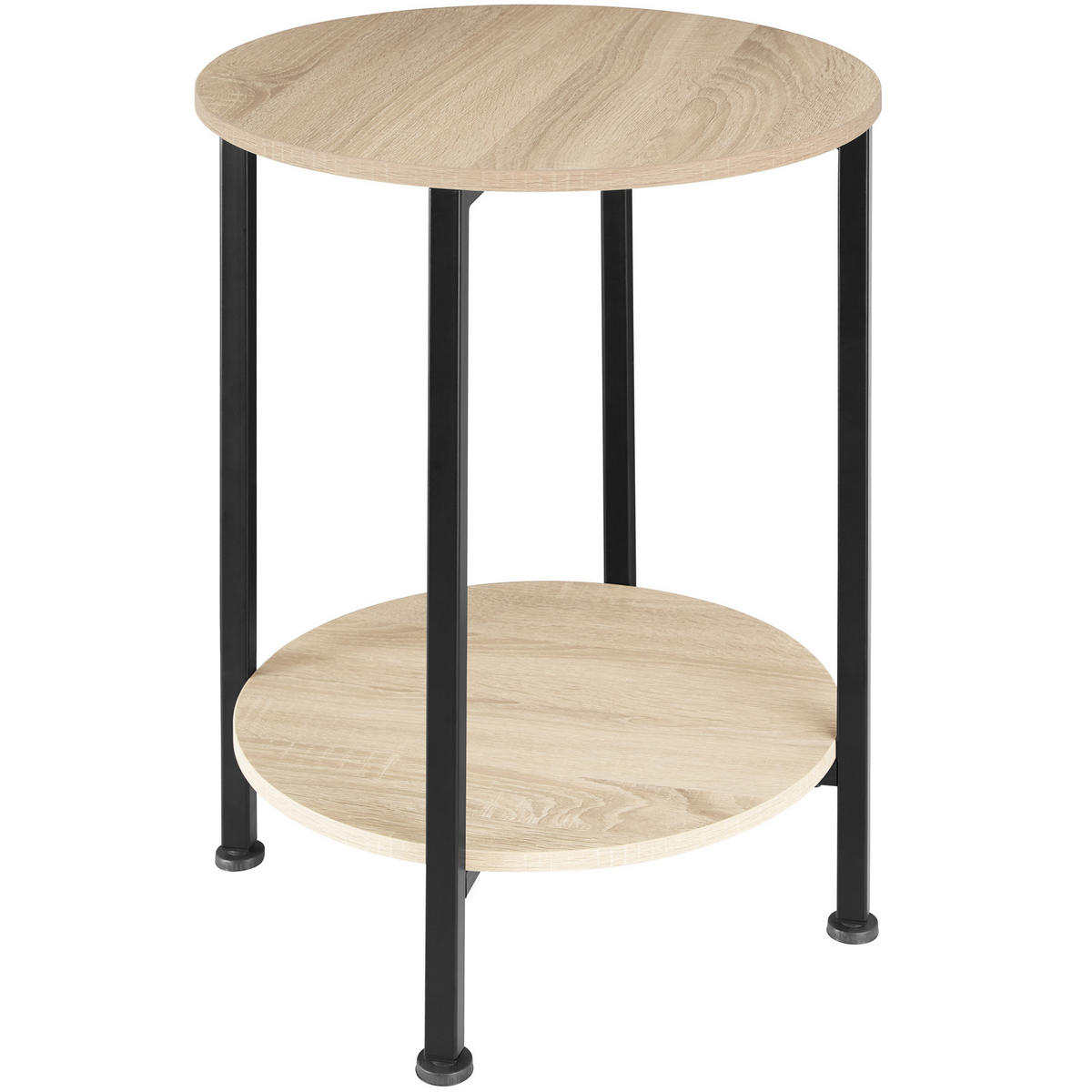 BEISTELLTISCH Ballina,45 x 64 cm,Industrial Holz hell, Eiche Sonoma - Naturfarben, Holz (45/45/64cm) - tectake