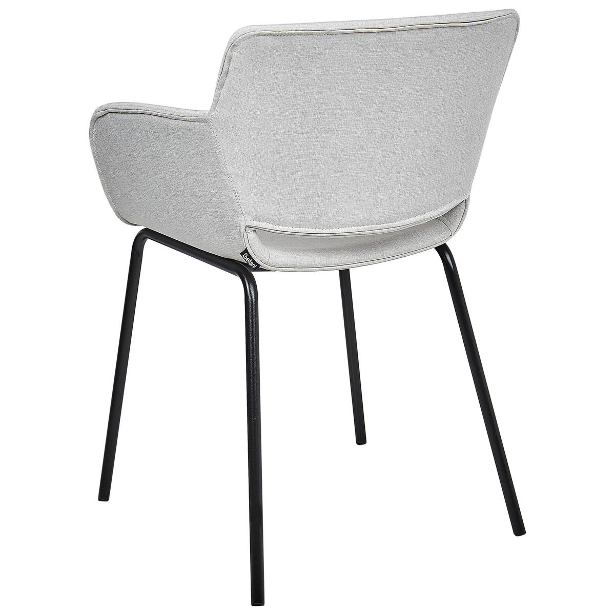 ESSZIMMERSTUHL 2er-Set Stoff Hellgrau Axtel - Hellgrau, Textil (60/81/52cm) - Beliani