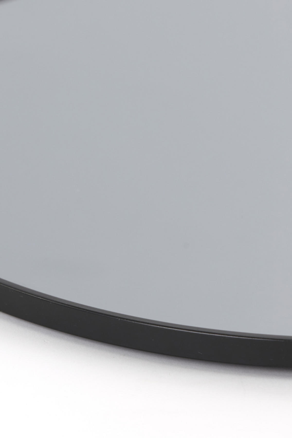 SPIEGEL Espejo Schwarz Ø70/70 cm - Transparent, Metall (1.5/70/70cm) - Light & Living