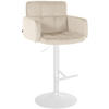 BARHOCKER Samt creme - Creme/Weiß, Textil/Metall (60/93/56cm) - CLP