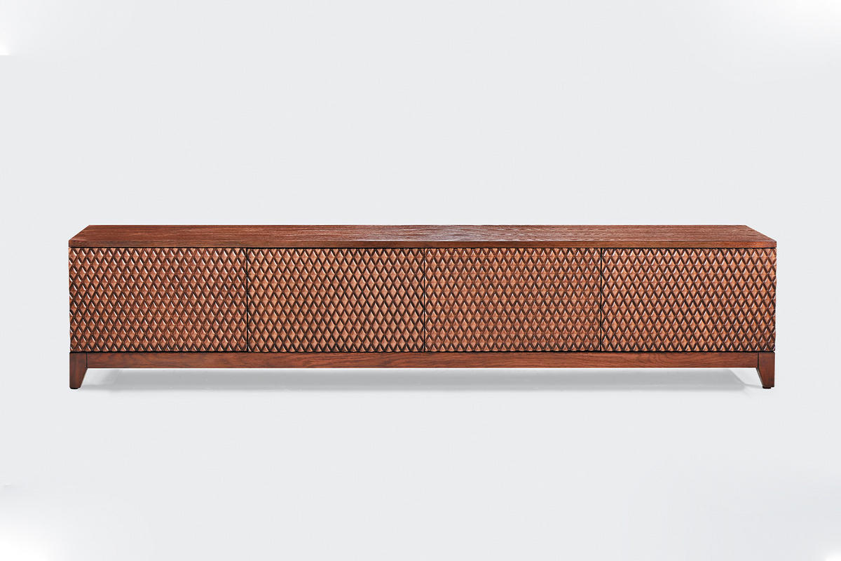 LOWBOARD COPAS Braun Holz - Braun, Eichenholz/Holz (200/42/40cm) - KAWOLA