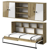 JUGENDZIMMER-SET Nero 2-teilig - Schwarz Hochglanz/Eichefarben, Holz/Holzwerkstoff (213/189/136cm) - Feldmann-Wohnen