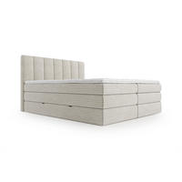 BOXSPRINGBETT TRAUM 180x200 cm mit Bettkasten, Taschenfederkern H2/H3 und Topper – Beige - Beige, Kunststoff/Textil (180/200cm) - MebleHot