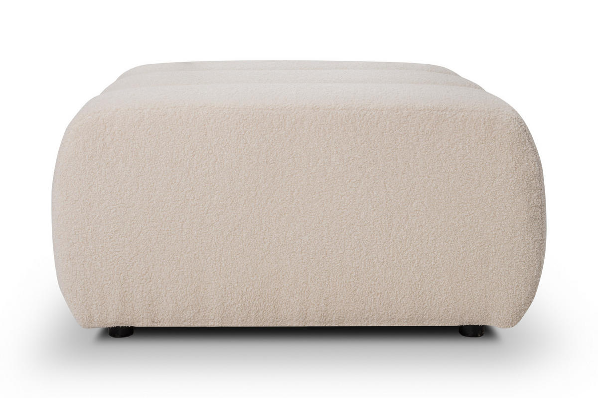 POLSTERHOCKER GIOIA Modern Sitzhocker, Fußhocker Creme - Creme, Holzwerkstoff/Kunststoff (75/41/82cm) - MASSENO