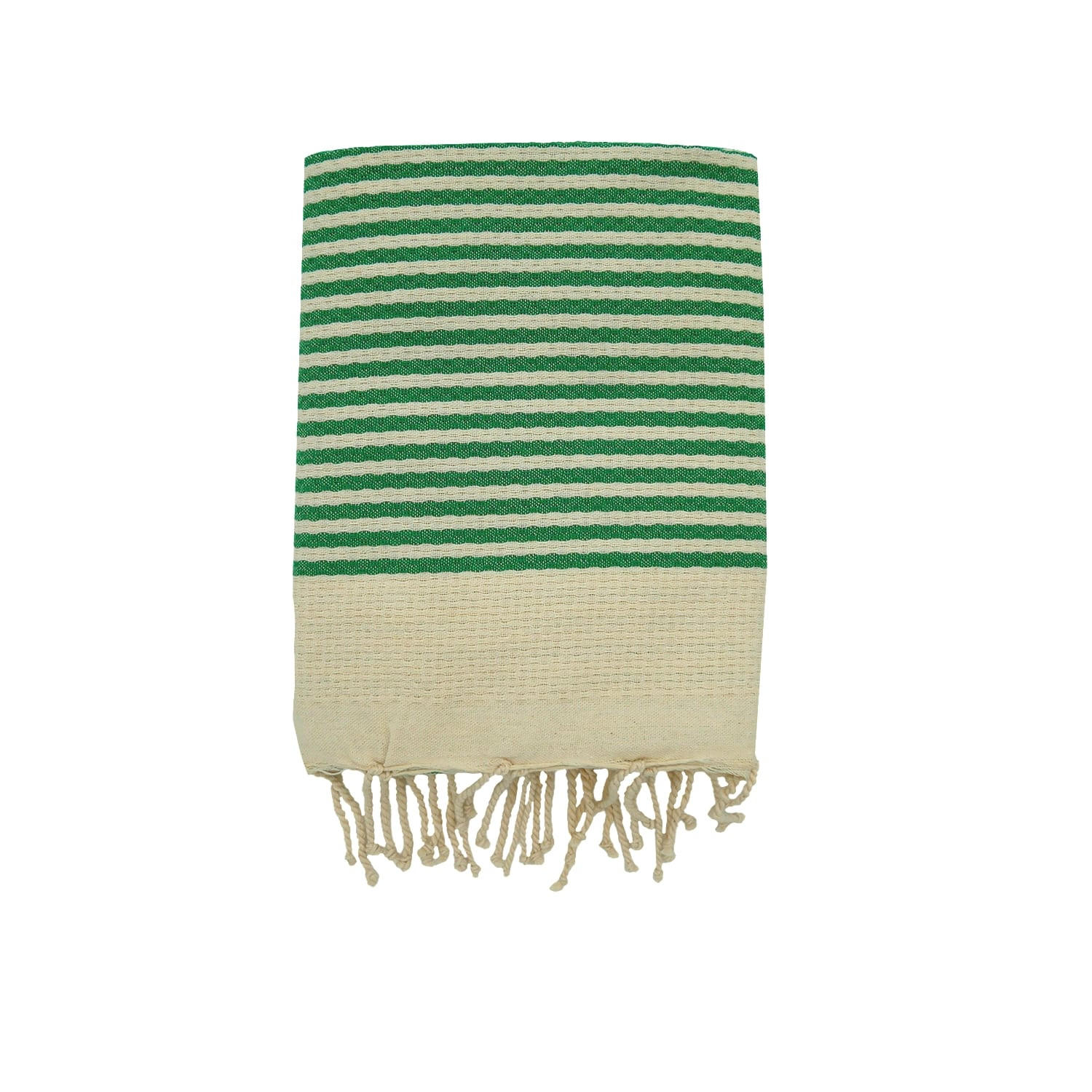 HAMMAMTUCH Traditionelle Yadara 100x200 190g/m² grün - Grün, Textil (100/200cm) - LE COMPTOIR DE LA PLAGE