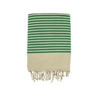 HAMMAMTUCH Traditionelle Yadara 100x200 190g/m² grün - Grün, Textil (100/200cm) - LE COMPTOIR DE LA PLAGE