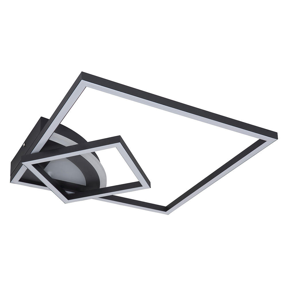 LED DECKENLEUCHTE TINY Schwarz Opal - Schwarz, Metall (41/41/7cm)