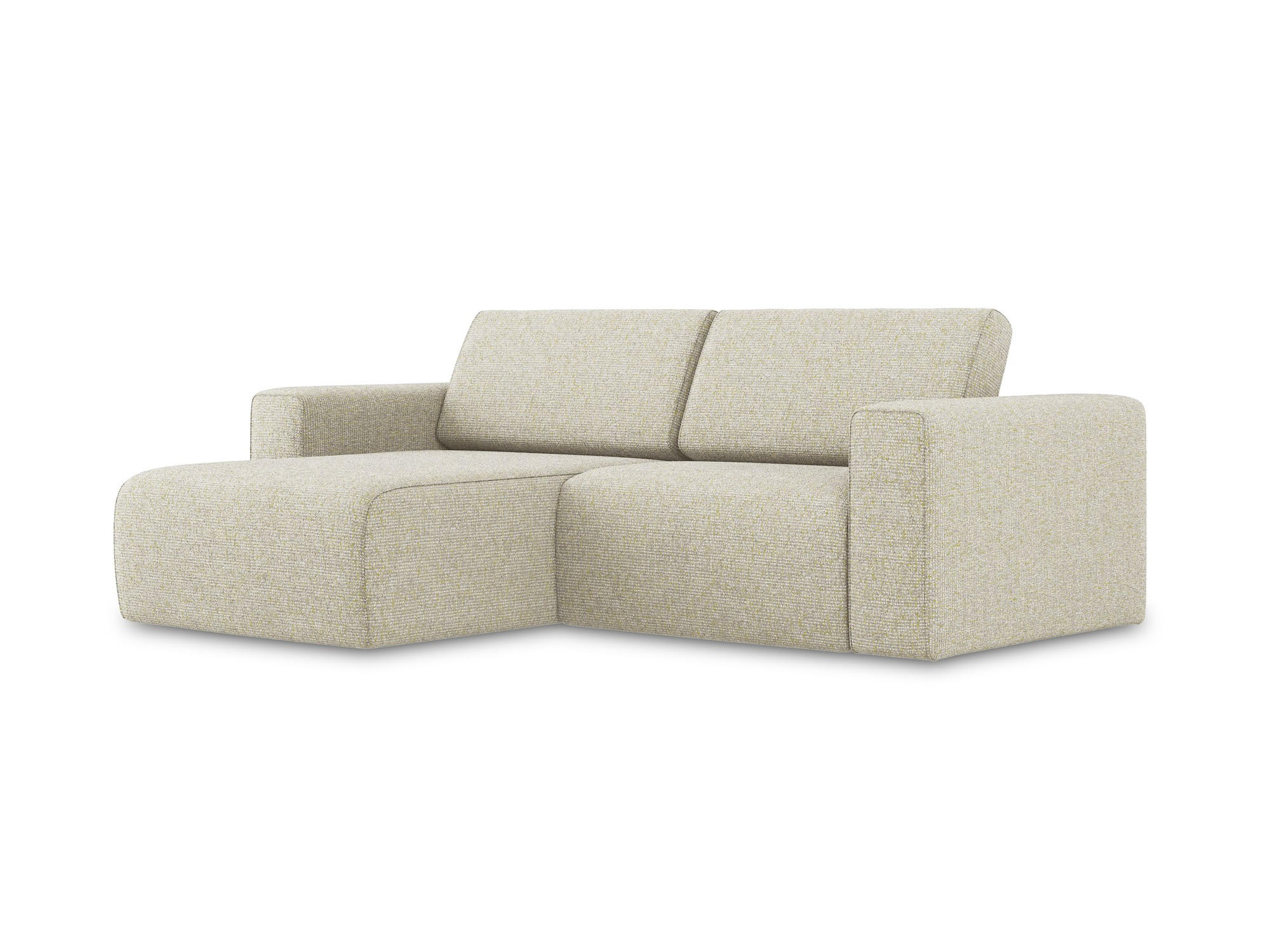 ECKSOFA Links Strukturstoff Stoff Beige - Beige/Creme, Kunststoff/Textil (167/224cm) - Makamii