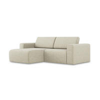 ECKSOFA Links Strukturstoff Stoff Beige - Beige/Creme, Kunststoff/Textil (167/224cm) - Makamii