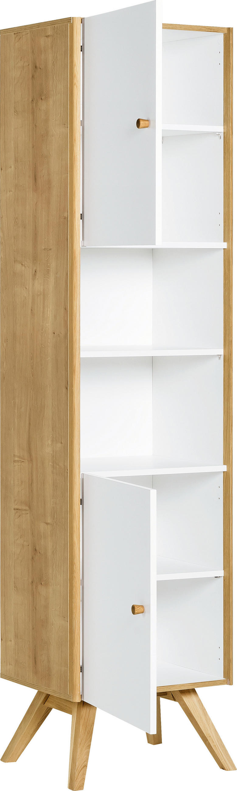 WOHNZIMMERSCHRANK NATURE - Weiß, Holzwerkstoff (51/208/40cm) - Vox Möbel