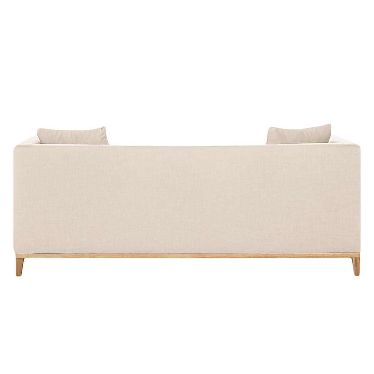 3-SITZER SOFA - Beige, Eichenholz/Textil (201/79/82cm) - home24