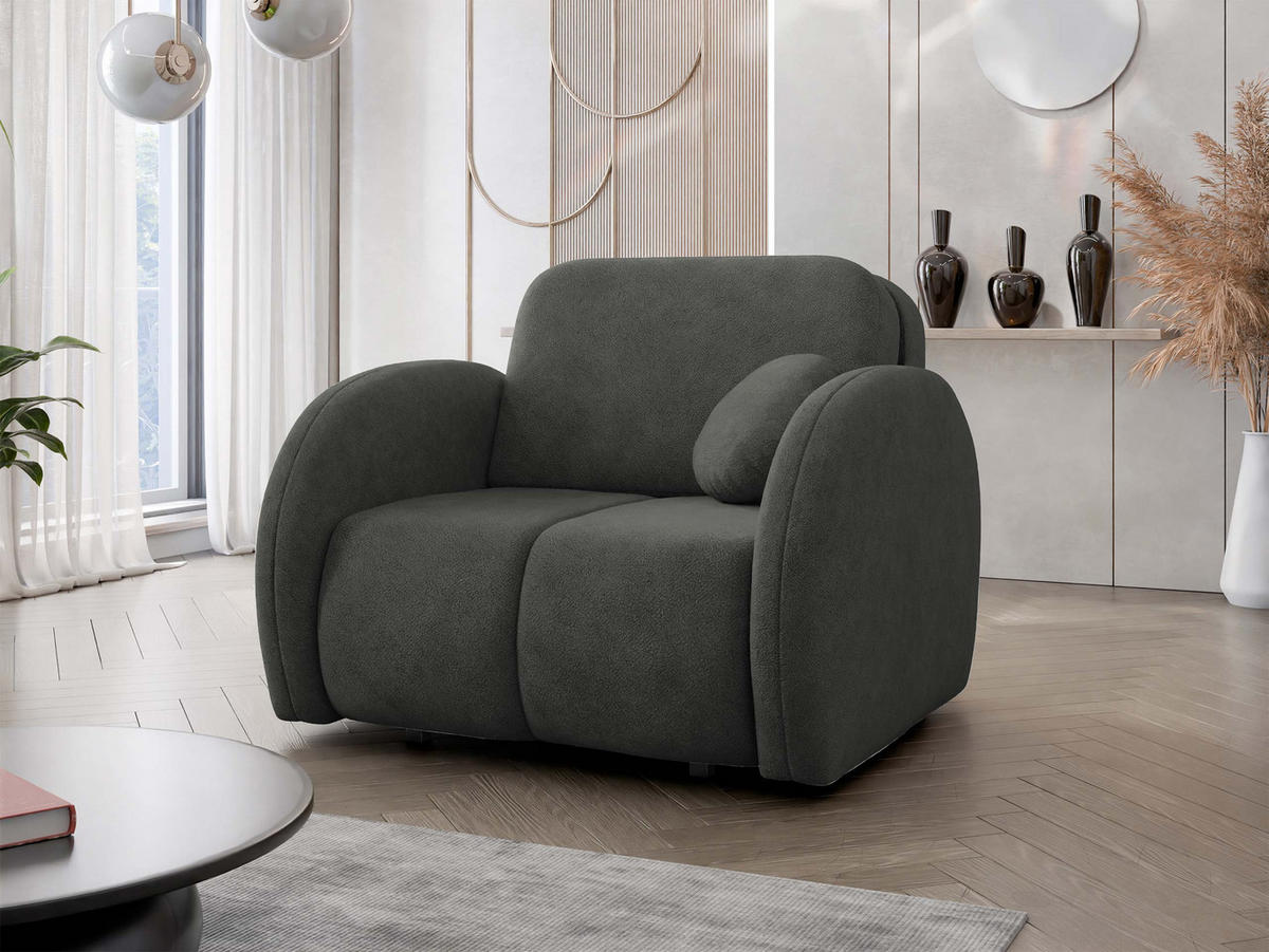 SCHLAFSOFA Viva Comfy I - Schwarz, Holz/Textil (102/85/103cm) - MIRJAN24