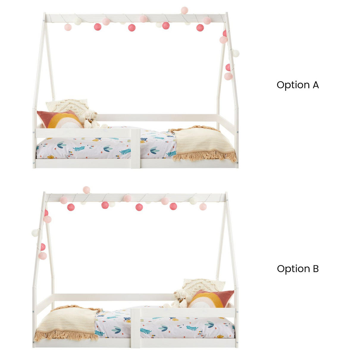 HAUSBETT TAMI 70X140 CM - Weiß, Holz (75/115/143cm) - IDIMEX