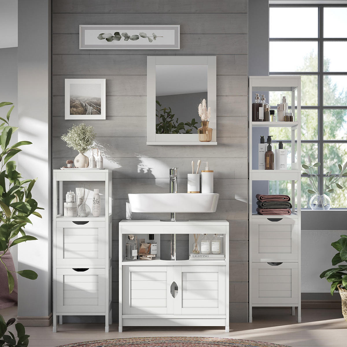 KOUPELNOVÝ NÁBYTEK Vilda Bílá - bílá, kompozitní dřevo (60/60/30cm) - Vicco